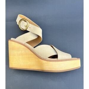 Rag & Bone Santiago Suede Crisscross Tan Clog Sandals Women's Size 10 US